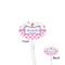 Princess & Diamond Print Clear Plastic 7" Stir Stick - Oval - Front & Back