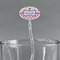 Princess & Diamond Print Clear Plastic 7" Stir Stick - Oval - Main