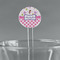 Princess & Diamond Print Clear Plastic 7" Stir Stick - Round - Main