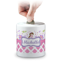 Princess & Diamond Print Coin Bank (Personalized)