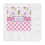 Princess & Diamond Print Embossed Decorative Napkins (Personalized)