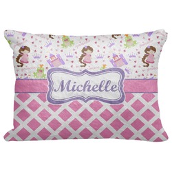 Princess & Diamond Print Decorative Baby Pillowcase - 16"x12" (Personalized)