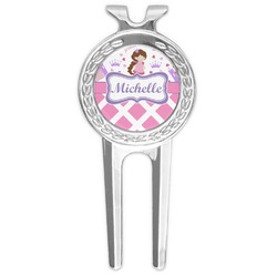 Princess & Diamond Print Golf Divot Tool & Ball Marker (Personalized)