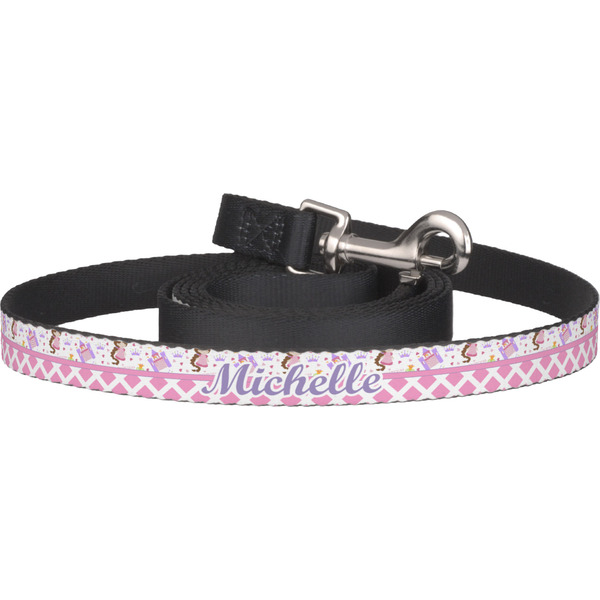 Custom Princess & Diamond Print Dog Leash (Personalized)