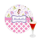 Princess & Diamond Print Printed Drink Topper -  2.5" (Personalized)