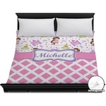 Princess & Diamond Print Duvet Cover - King (Personalized)