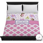 Princess & Diamond Print Duvet Cover - Full / Queen (Personalized)