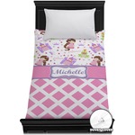 Princess & Diamond Print Duvet Cover - Twin (Personalized)