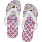 Princess & Diamond Print Flip Flops - Small (Personalized)