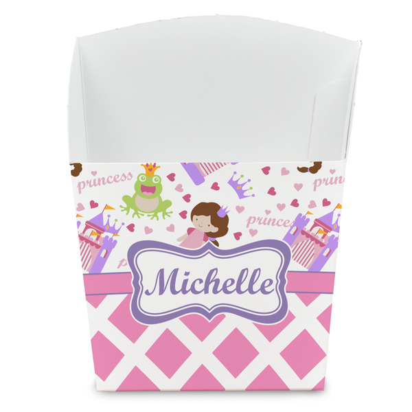 Custom Princess & Diamond Print French Fry Favor Boxes (Personalized)