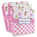 Princess & Diamond Print 3 Ring Binder - Full Wrap (Personalized)