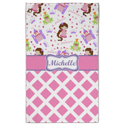 Princess & Diamond Print Golf Towel - Poly-Cotton Blend w/ Name or Text