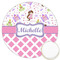 Princess & Diamond Print Icing Circle - Large - Front