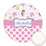 Princess & Diamond Print Printed Cookie Topper - 2.5" (Personalized)