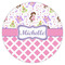 Princess & Diamond Print Icing Circle - Medium - Single