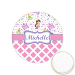 Princess & Diamond Print Printed Cookie Topper - 1.25" (Personalized)