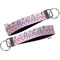 Princess & Diamond Print Key-chain - Metal and Nylon - Front and Back