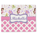 Princess & Diamond Print Single-Sided Linen Placemat - Single w/ Name or Text