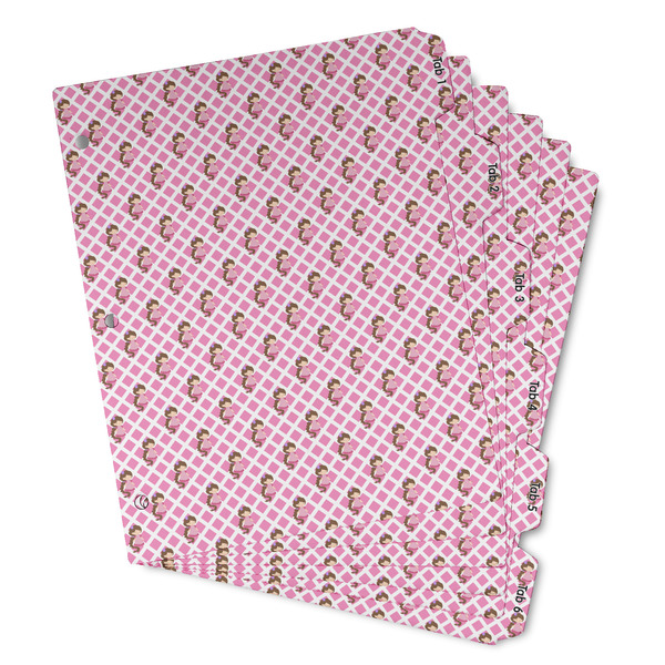 Custom Princess & Diamond Print Binder Tab Divider - Set of 6 (Personalized)