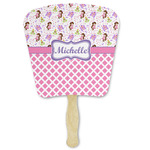 Princess & Diamond Print Paper Fan (Personalized)