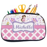 Princess & Diamond Print Neoprene Pencil Case - Medium w/ Name or Text