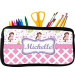 Princess & Diamond Print Neoprene Pencil Case (Personalized)