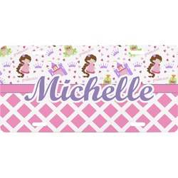 Princess & Diamond Print Front License Plate (Personalized)