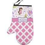 Princess & Diamond Print Left Oven Mitt (Personalized)