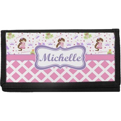 Princess & Diamond Print Canvas Checkbook Cover (Personalized)