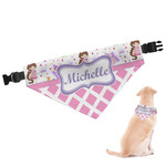 Princess & Diamond Print Dog Bandana - Large (Personalized)