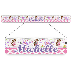 Princess & Diamond Print Plastic Ruler - 12" (Personalized)