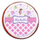 Princess & Diamond Print Printed Icing Circle - Large - On Cookie