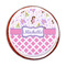 Princess & Diamond Print Printed Icing Circle - Medium - On Cookie