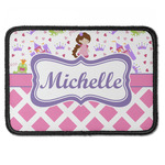 Princess & Diamond Print Iron On Rectangle Patch w/ Name or Text