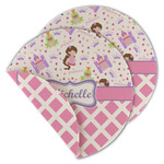 Princess & Diamond Print Round Linen Placemat - Double Sided (Personalized)