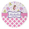 Princess & Diamond Print Round Paper Coaster - Approval