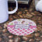 Princess & Diamond Print Round Paper Coaster - Front