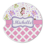 Princess & Diamond Print Sandstone Car Coaster - Single (Personalized)