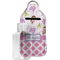 Princess & Diamond Print Hand Sanitizer & Keychain Holder - Large (Personalized)