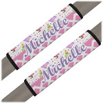 Princess & Diamond Print Seat Belt Covers (Set of 2) (Personalized)