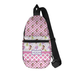 Princess & Diamond Print Sling Bag (Personalized)