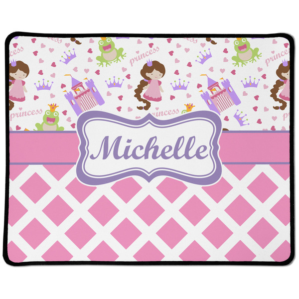 Custom Princess & Diamond Print Large Gaming Mouse Pad - 12.5" x 10" (Personalized)