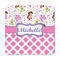 Princess & Diamond Print Square Fridge Magnet - FRONT