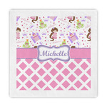 Princess & Diamond Print Standard Decorative Napkins (Personalized)