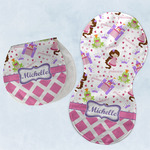 Princess & Diamond Print Burp Pads - Velour - Set of 2 w/ Name or Text