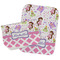 Princess & Diamond Print Two Rectangle Burp Cloths - Open & Folded