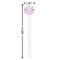 Princess & Diamond Print White Plastic 5.5" Stir Stick - Round - Dimensions