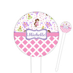 Princess & Diamond Print Round Plastic Food Picks (Personalized)