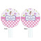 Princess & Diamond Print White Plastic 7" Stir Stick - Double Sided - Round - Front & Back