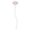 Princess & Diamond Print White Plastic 7" Stir Stick - Oval - Single Stick